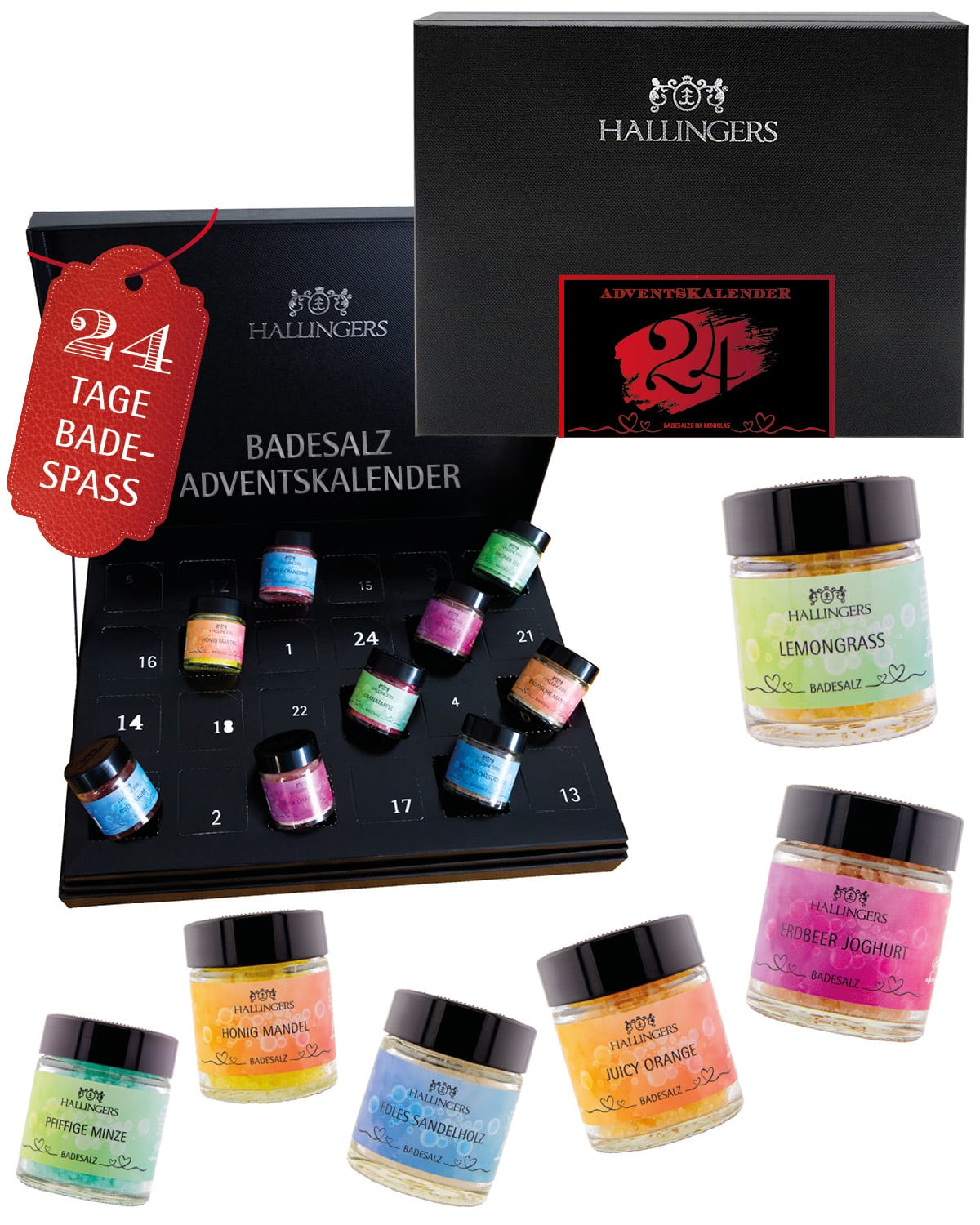 Adventskalender Badesalz Hallingers Duftmix - Premium Auswahl Geschenkidee - Bild 1 von 10