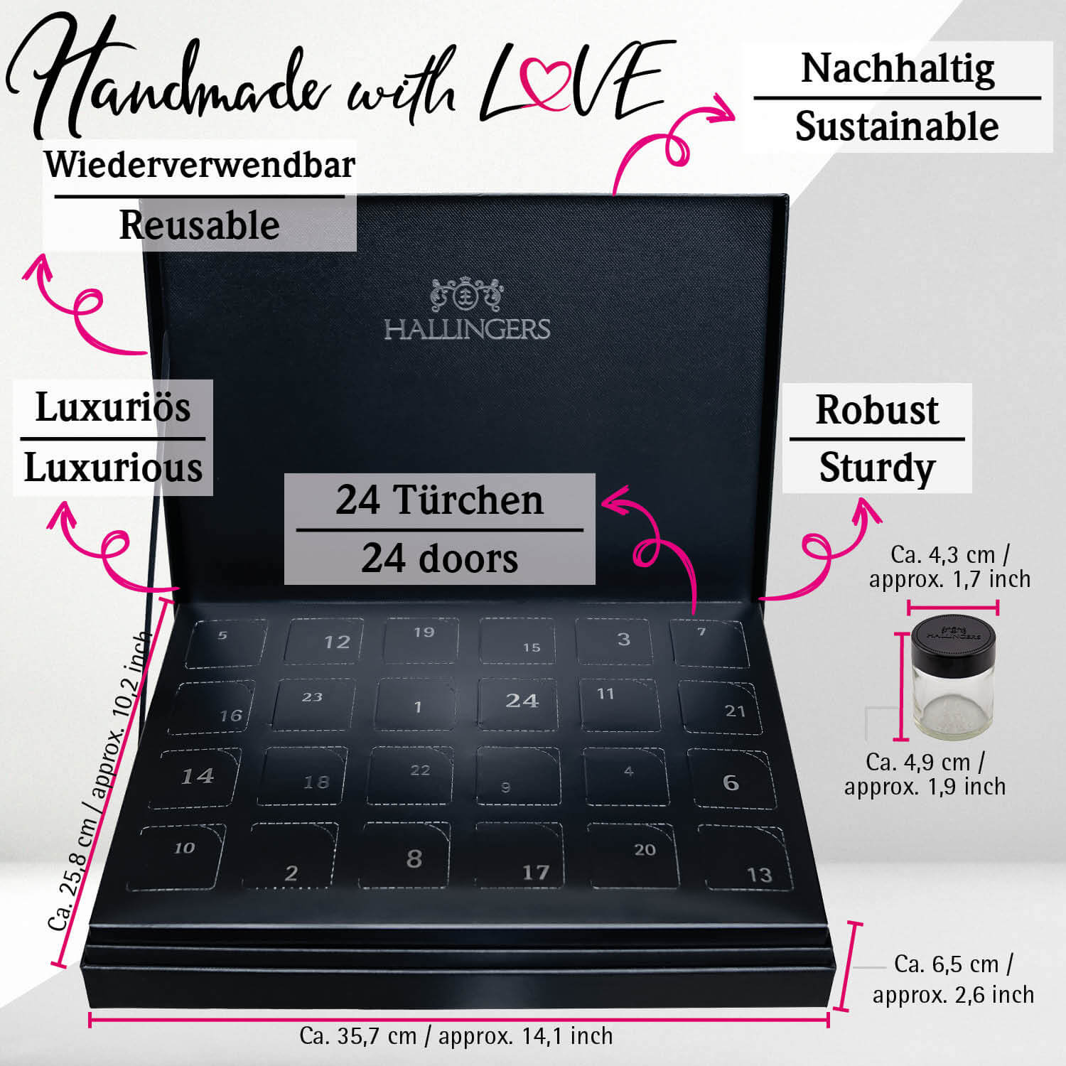 Adventskalender Badesalz Hallingers Duftmix - Premium Auswahl Geschenkidee - Bild 8 von 10